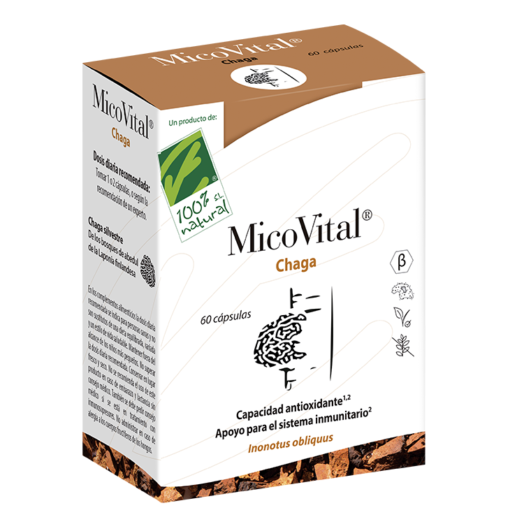 MicoVital Chaga 60 cápsulas de 100% Natural