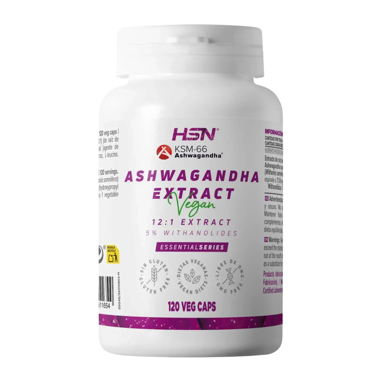 Ashwagandha KSM-66 (300 mg) 120 capsules
