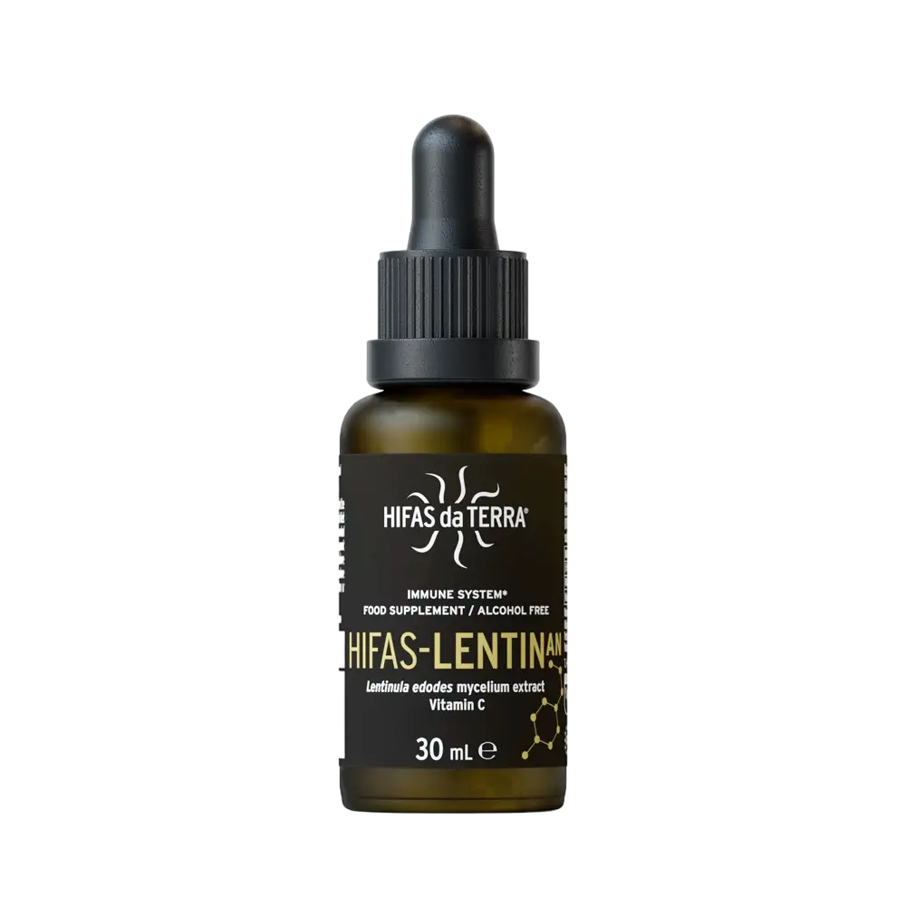 Envase de Hifas da Terra LENTINAN Extracto de SHIITAKE (Lentizumib) en gotas 30 ml, suplemento alimenticio
