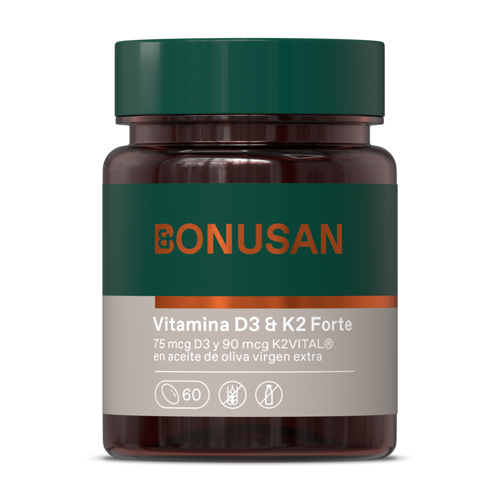 Vitamina D3 & K2 Forte 60 perlas de Bonusan