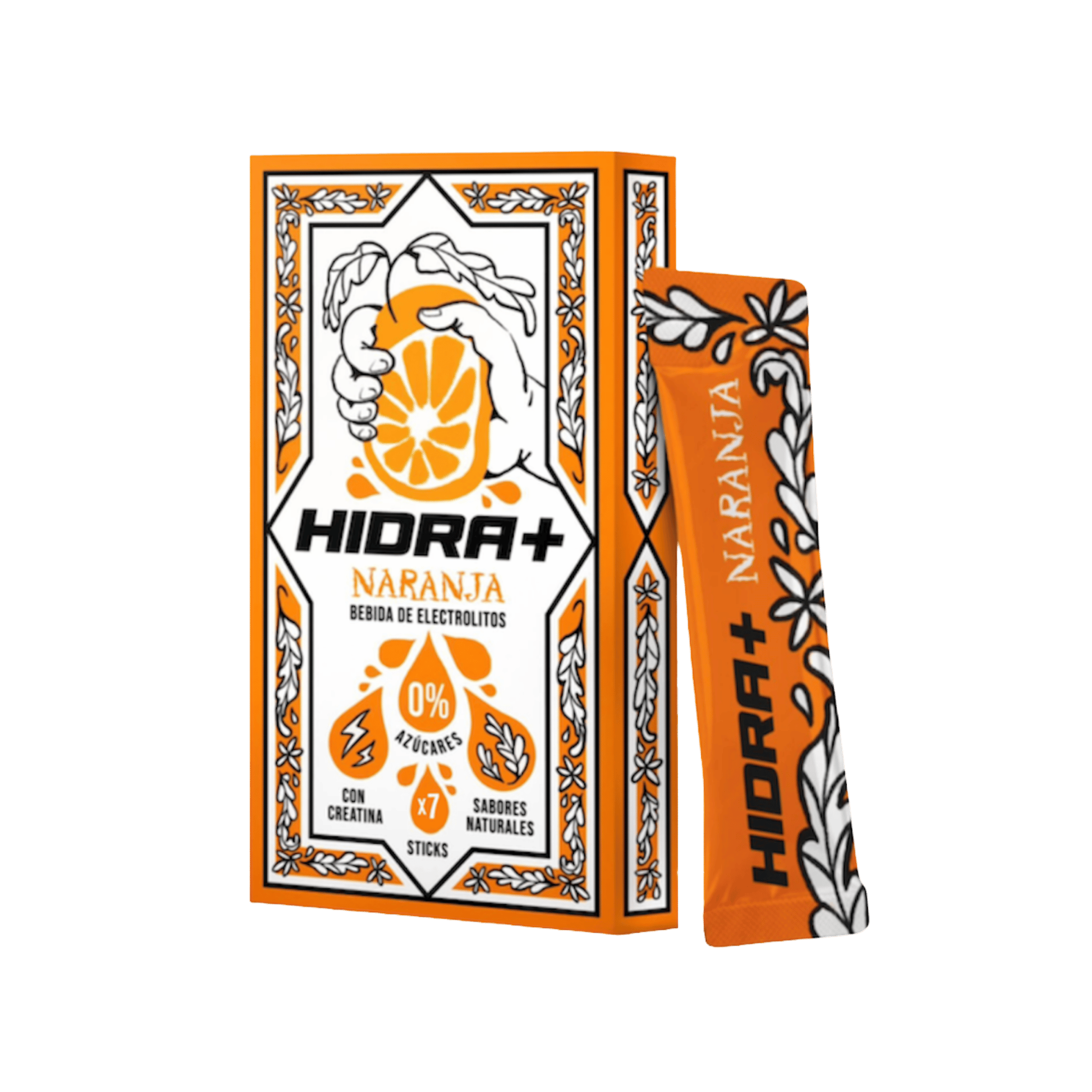 Hidra+ Electrolítico (Sabor naranja) 7 sticks de Hidramas-Isotónicos