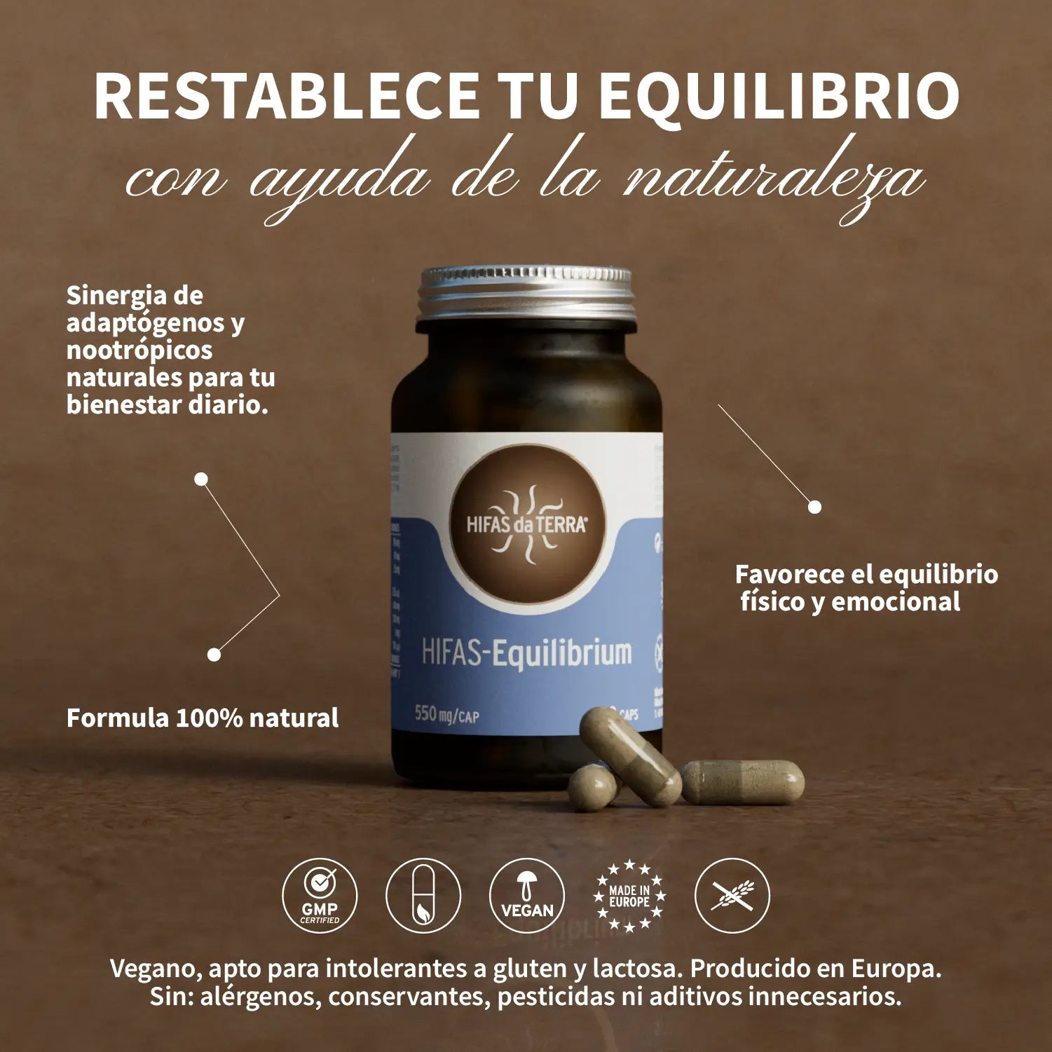 HIFAS-Equilibrium 60 cápsulas de Hifas da Terra