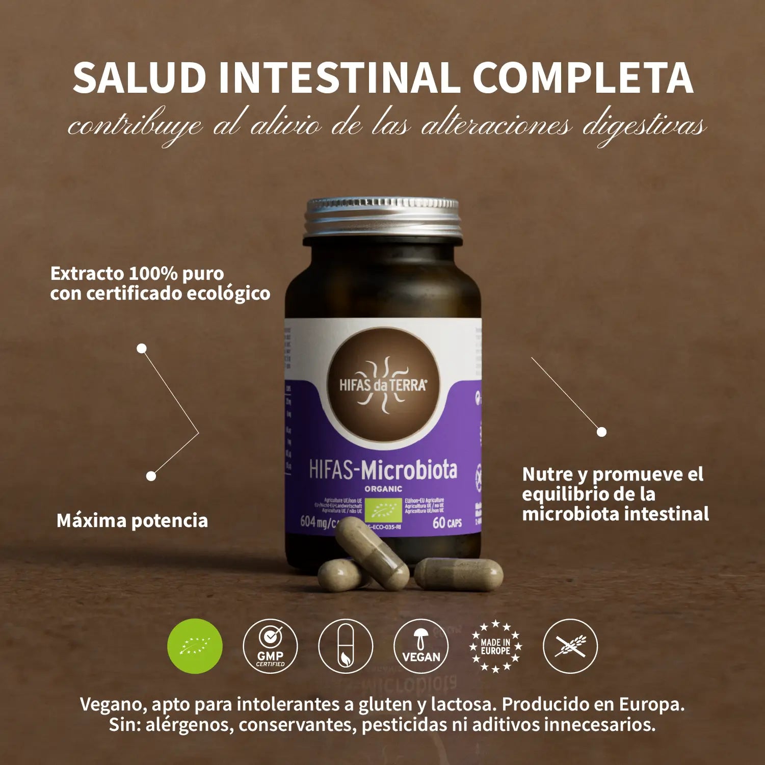 HIFAS-Microbiota 60 cápsulas de Hifas da Terra