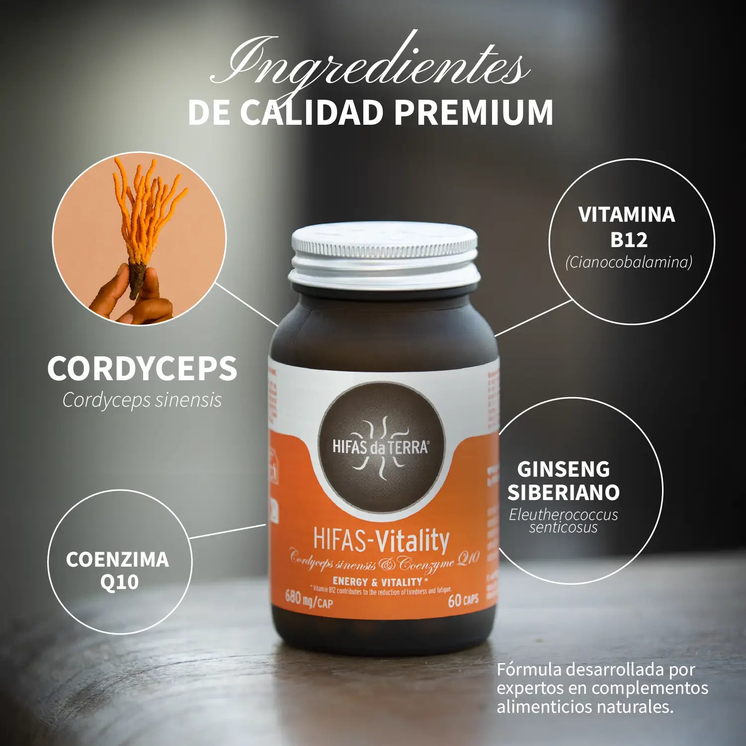 HIFAS-Vitality 60 cápsulas de Hifas da Terra