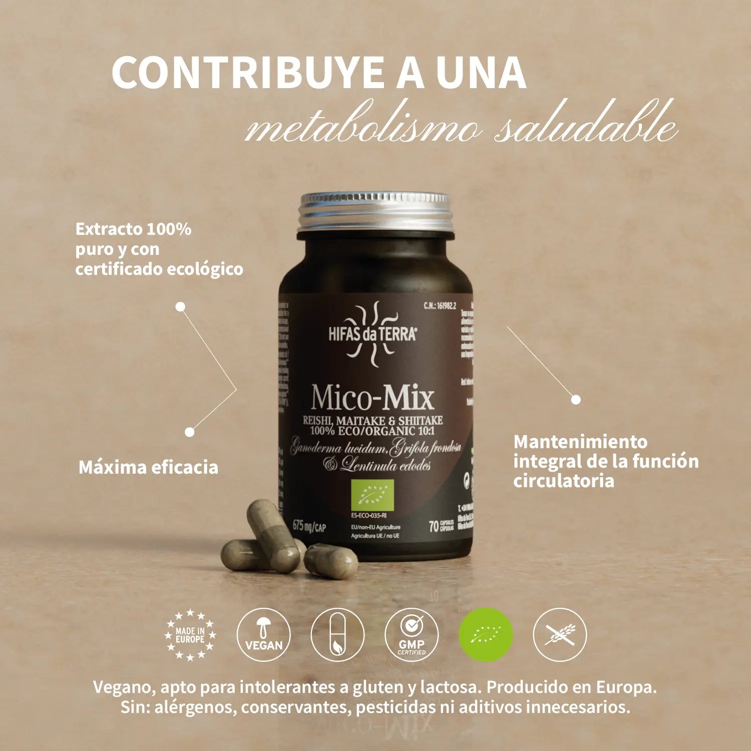 Mico-Mix 70 cápsulas de Hifas da Terra
