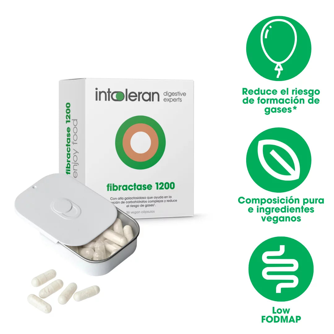 Fibractase 1200 (Forte) 36 cápsulas de Intoleran