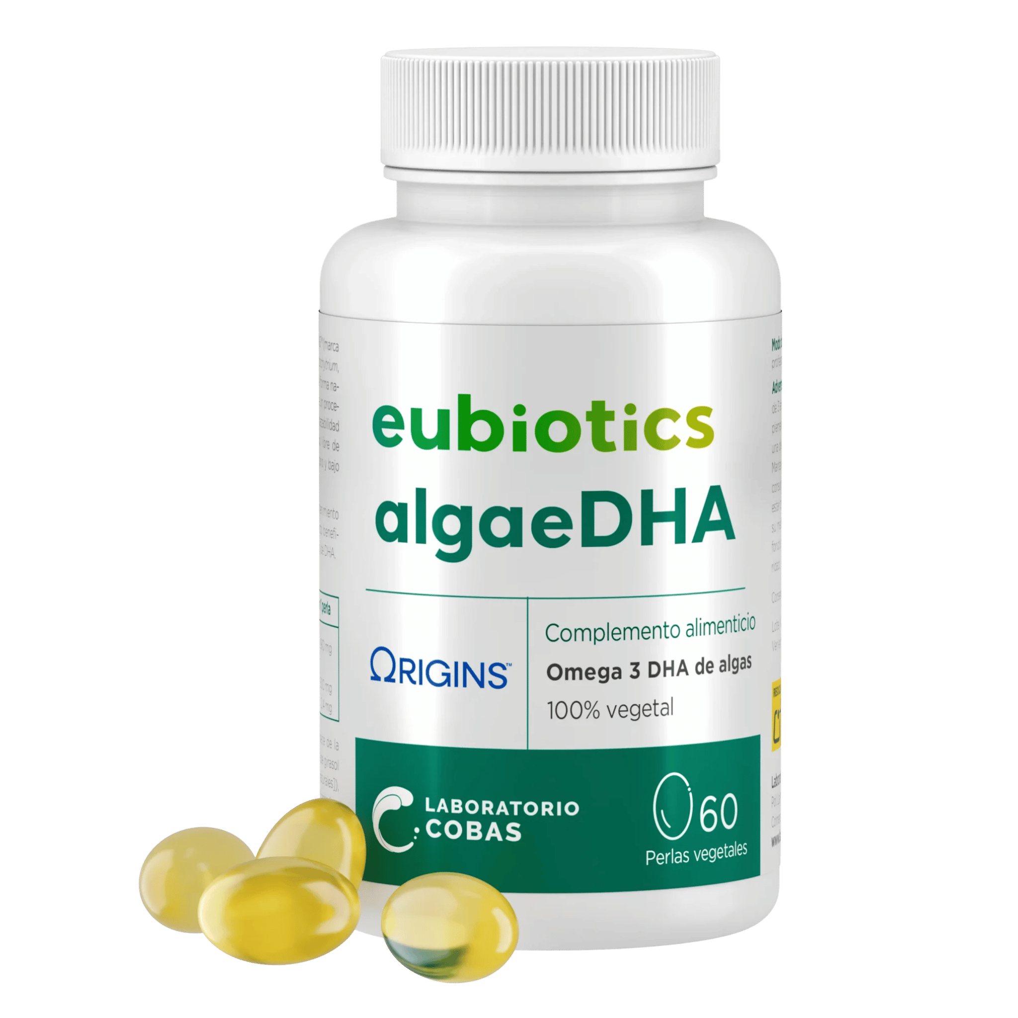 Eubiotics algaeDHA: Omega 3 vegano 60 cápsulas de Laboratorio Cobas