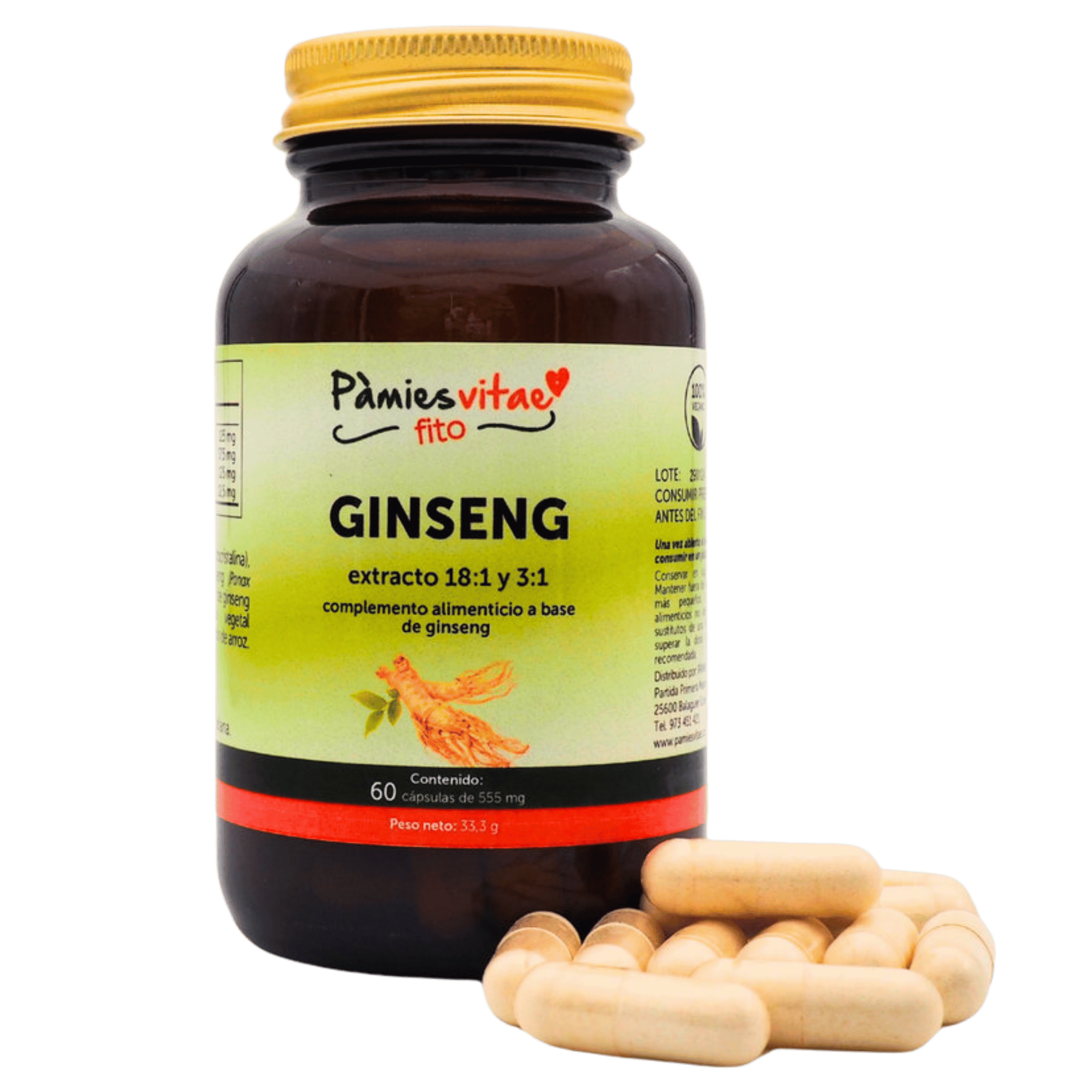 Ginseng 60 cápsulas de Pàmies Vitae