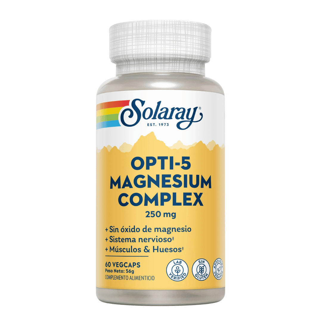 Solaray Complex Magnesium Opti-5 60 cápsulas vegetales