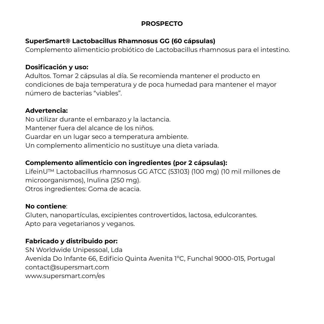 Lactobacillus Rhamnosus GG 60 cápsulas de SuperSmart