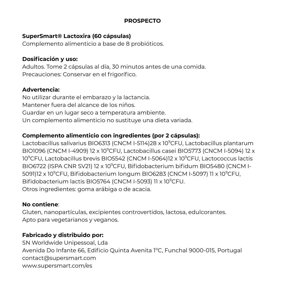 Lactoxira 60 cápsulas de SuperSmart