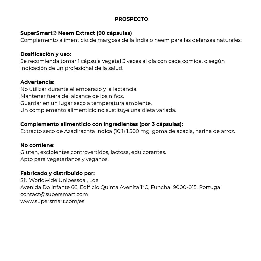 Neem Extract 90 cápsulas de SuperSmart