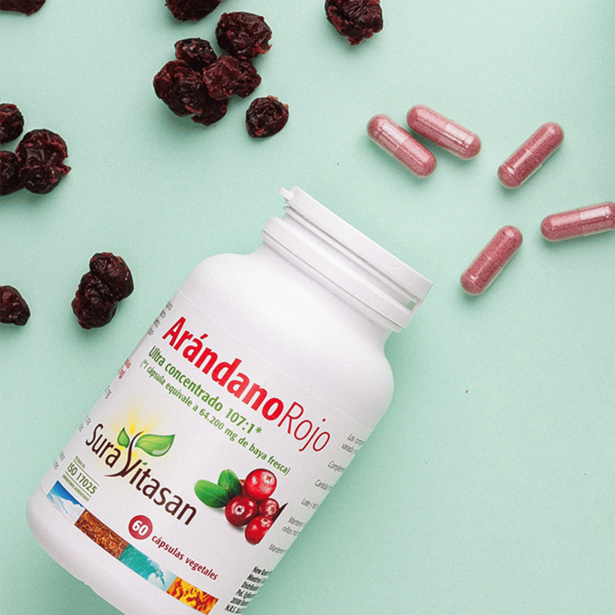 Arándano Rojo 600 mg 60 cápsulas de Sura Vitasan