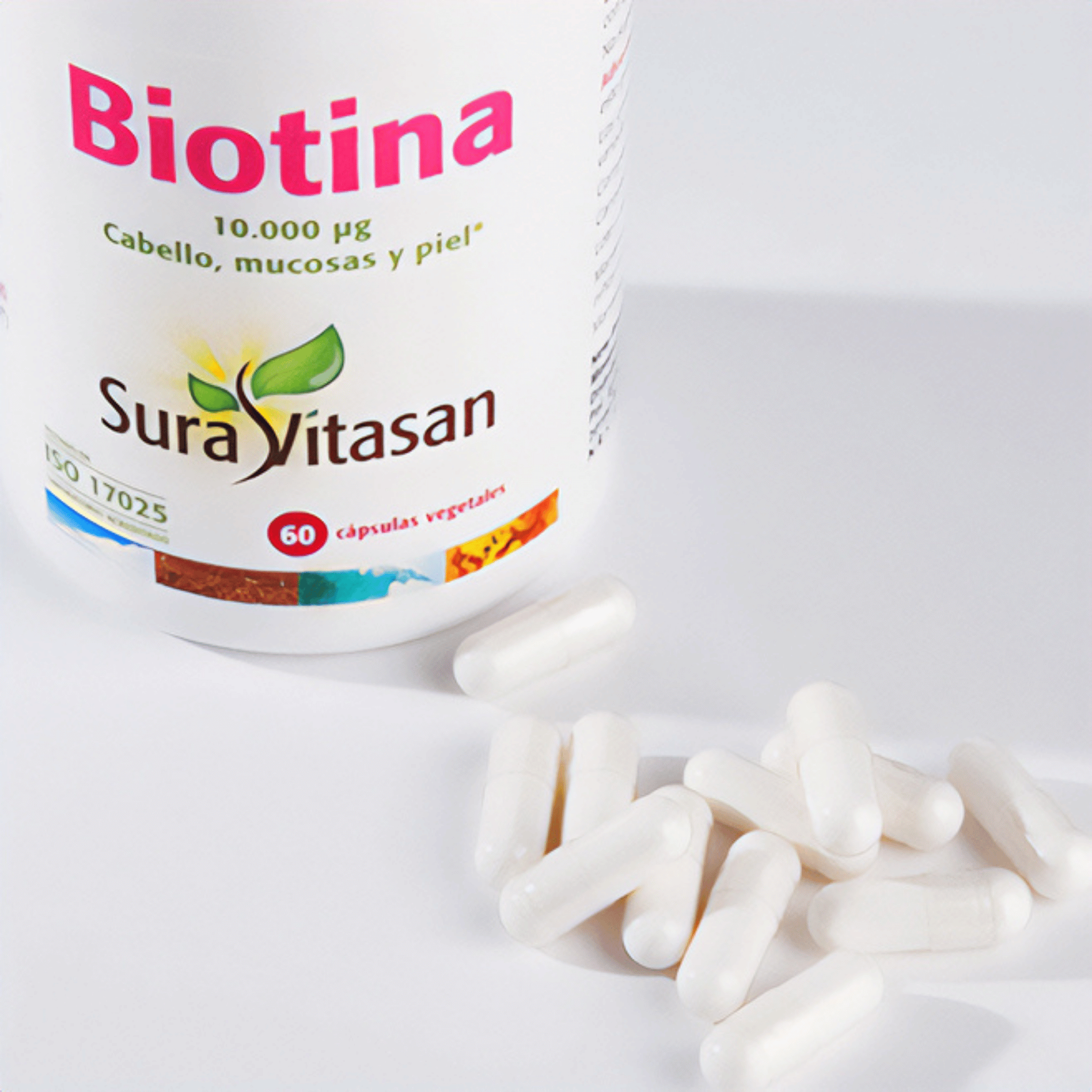 Biotina 10000 mg 60 cápsulas de Sura Vitasan