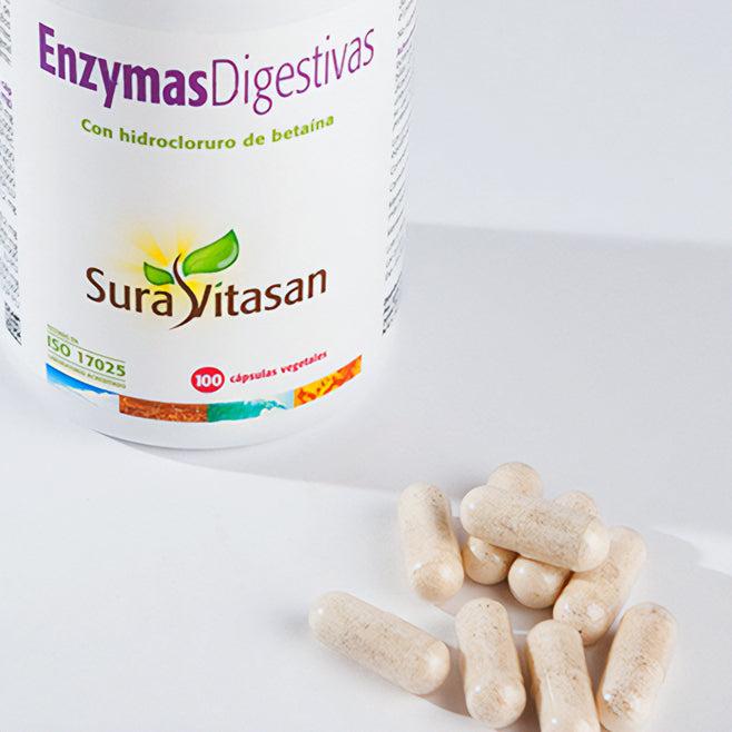 Enzimas Digestivas 100 cápsulas de Sura Vitasan
