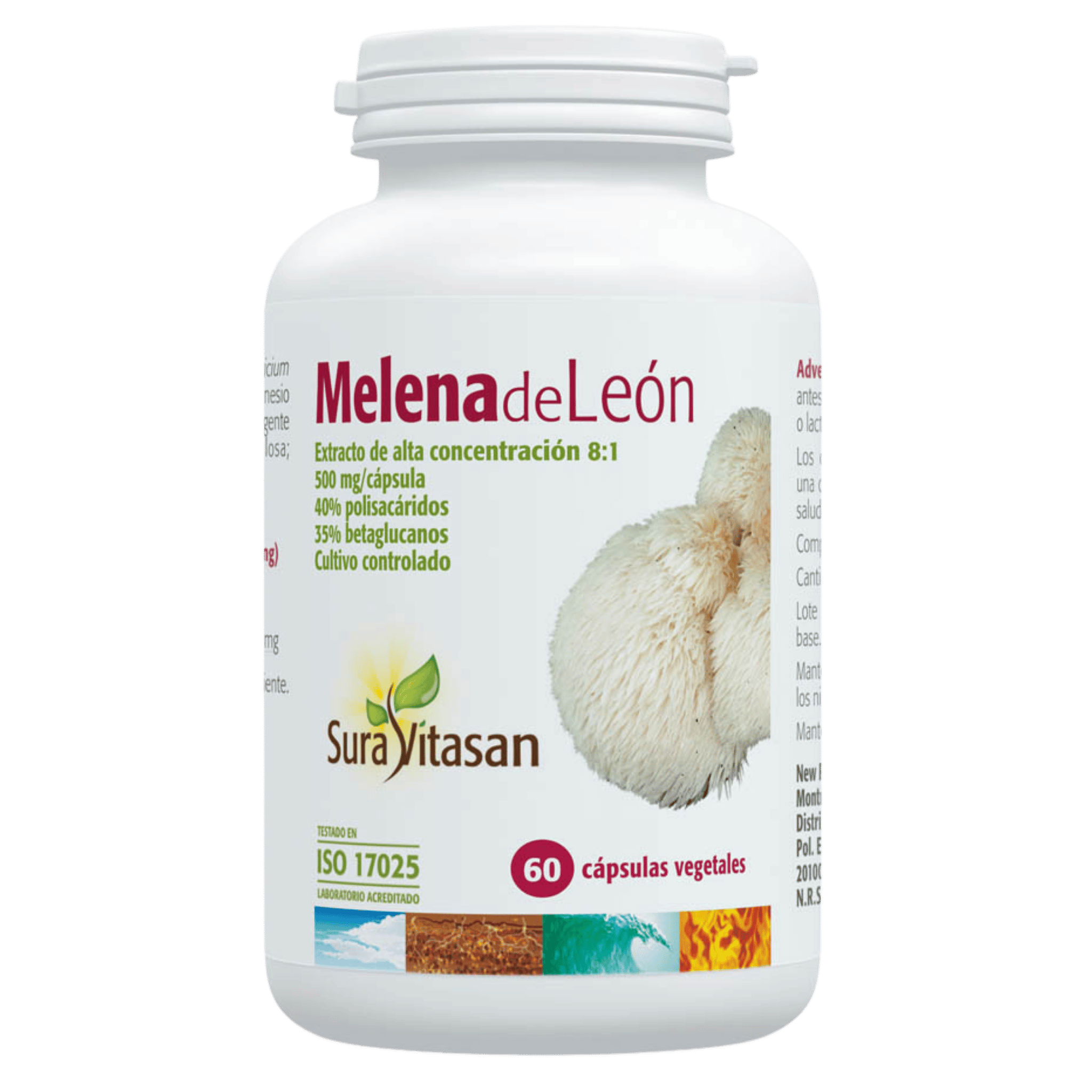 Melena de León 500 mg 60 cápsulas de Sura Vitasan