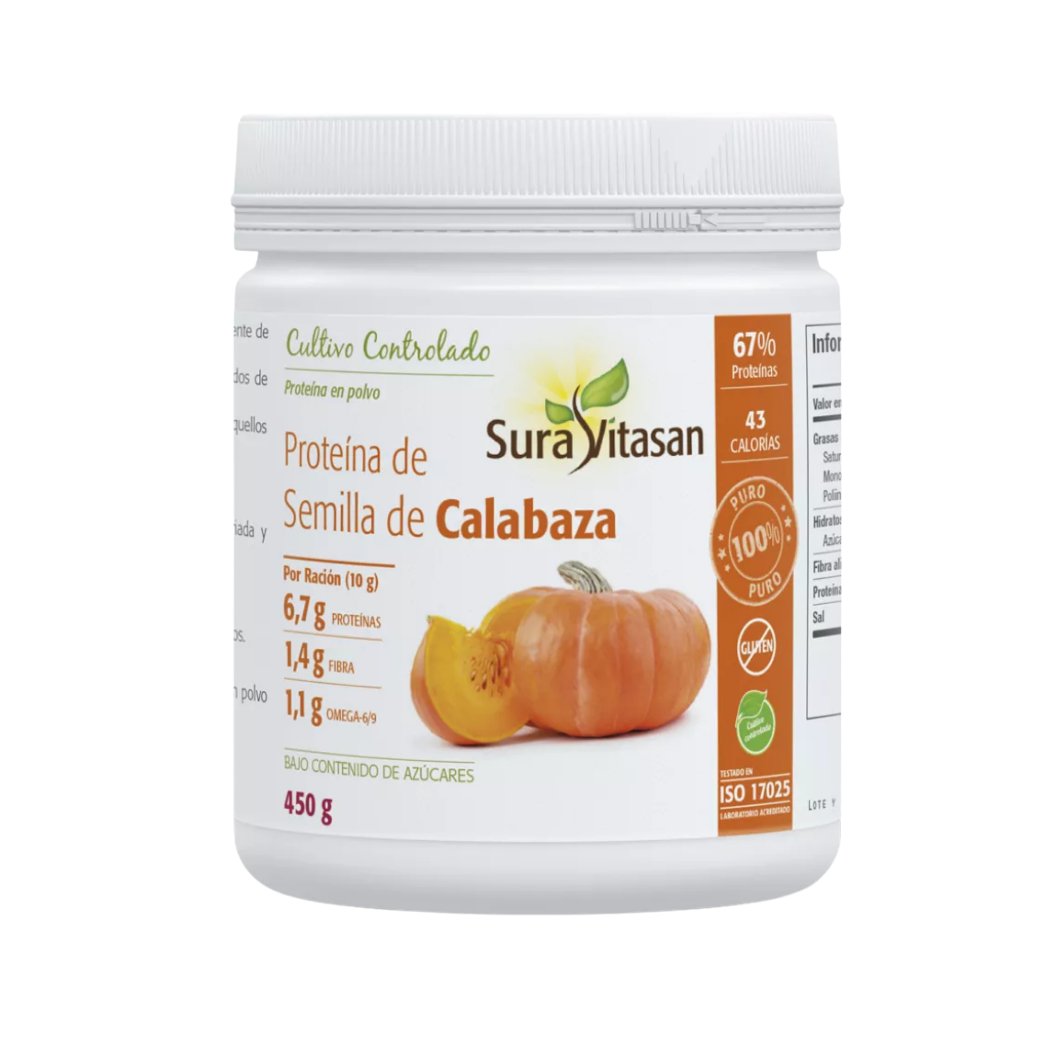Proteína de Semilla de Calabaza en polvo 450 g de Sura Vitasan