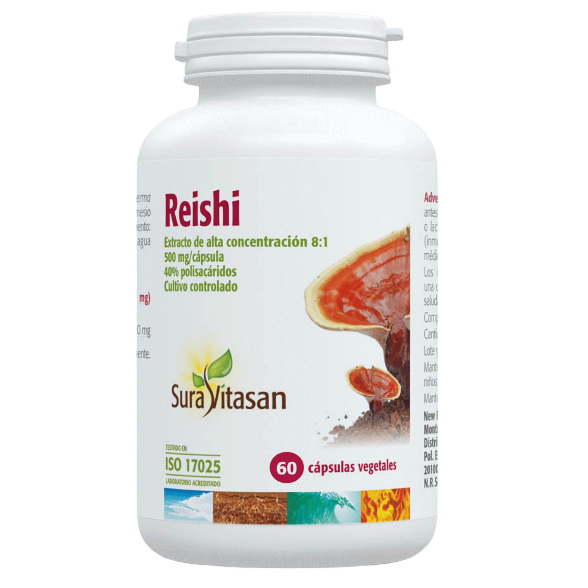 Reishi 500 mg 60 cápsulas de Sura Vitasan