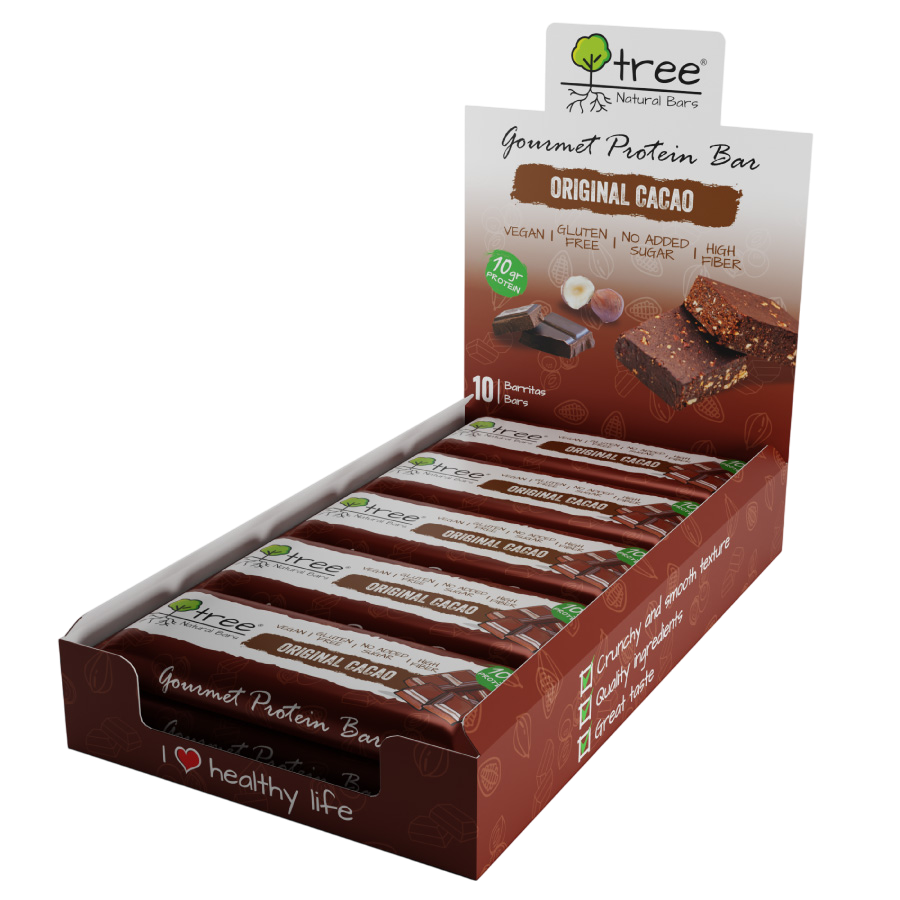 Barrita de proteína Original Cacao 50 g (Pack x 10) de Tree Natural Bars