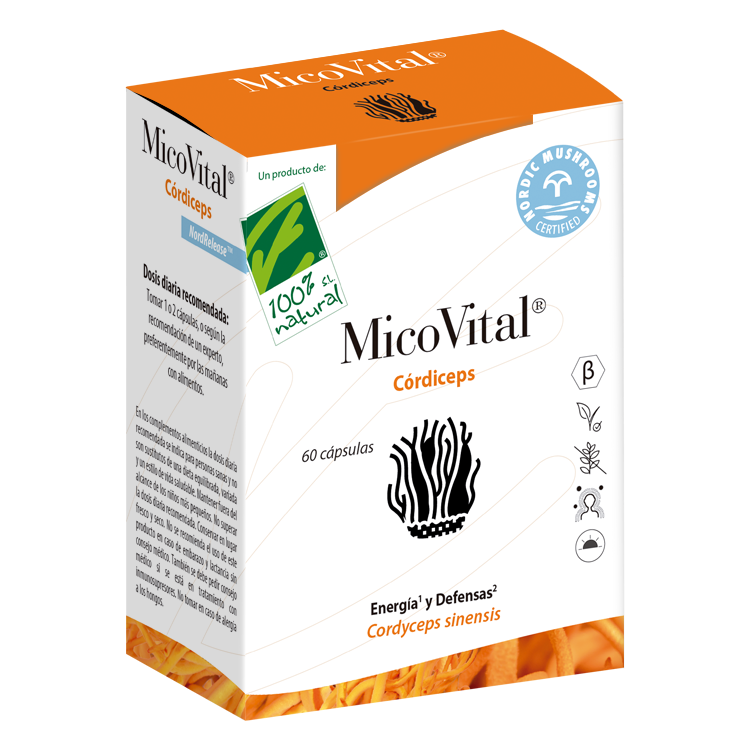MicoVital Córdiceps 60 cápsulas de 100% Natural