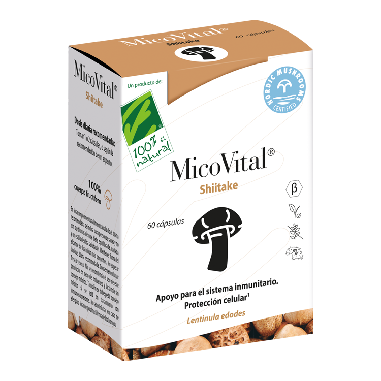 MicoVital Shiitake 60 cápsulas de 100% Natural
