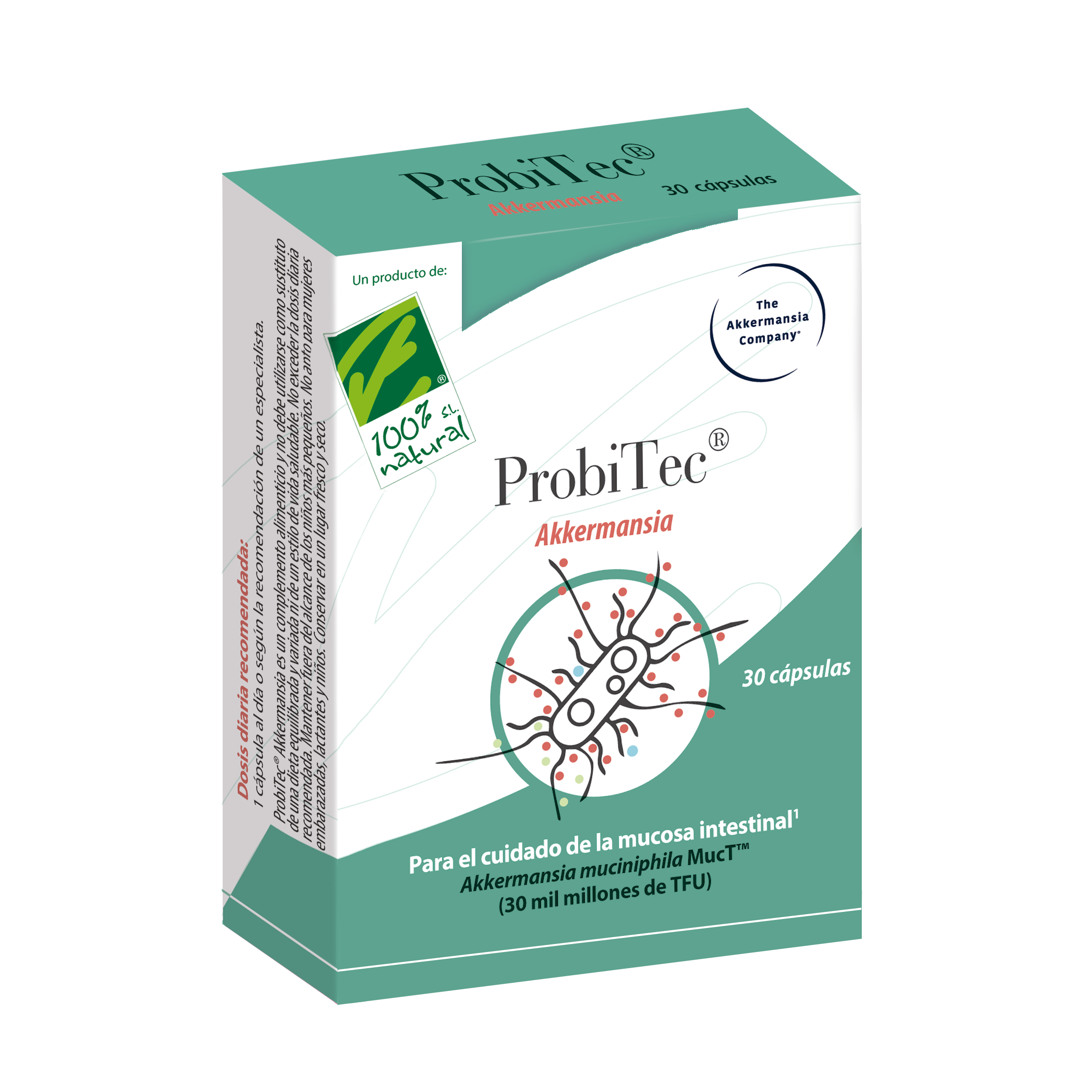 ProbiTec Akkermansia 30 cápsulas de 100% Natural