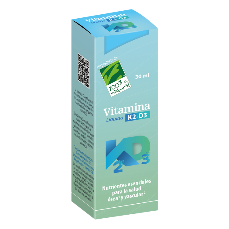 Vitamina K2+D3 Líquida 30 ml de 100% Natural