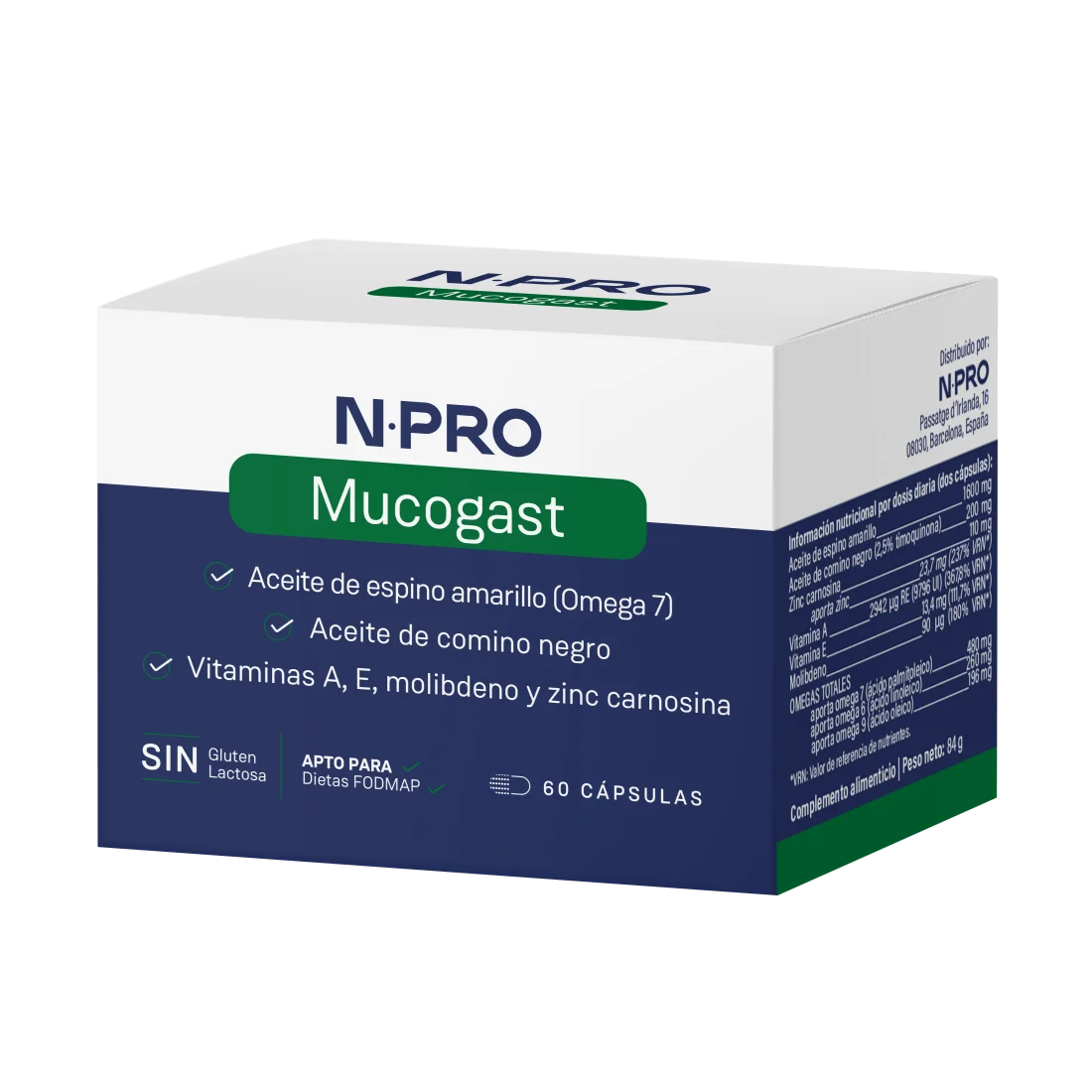Mucogast 60 capsules