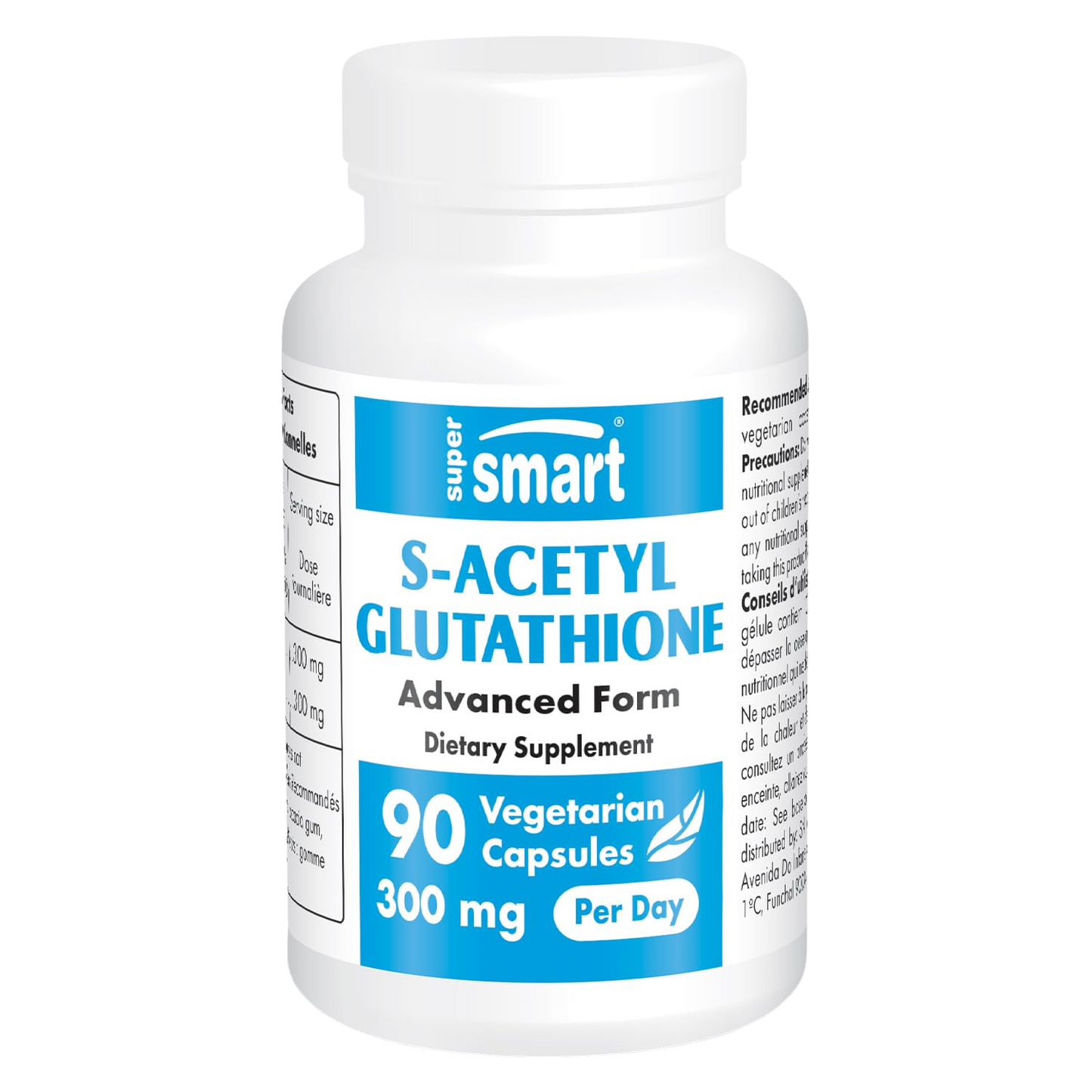 Supersmart S-ACETIL GLUTATION (S-ACETYL GLUTATHIONE) 90 cápsulas