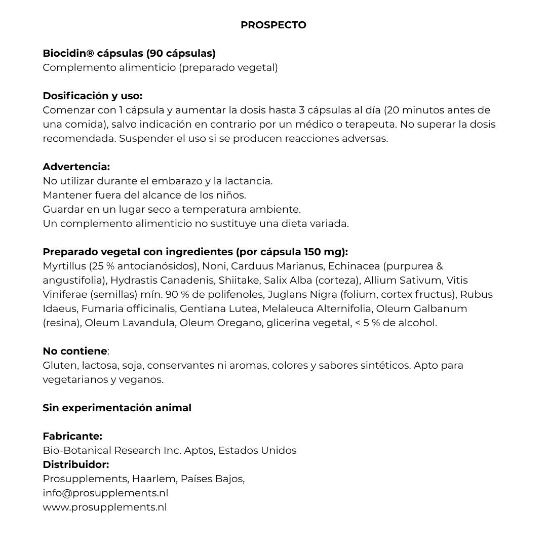 Biocidin 90 capsules from Biocidin Botanicals