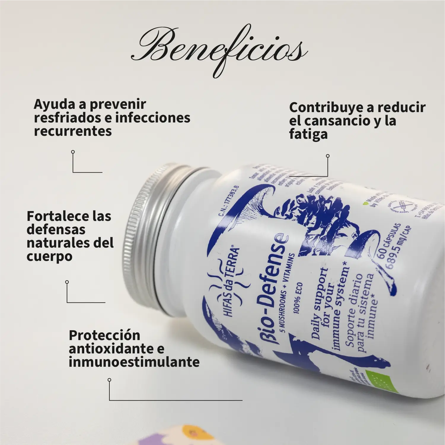 Bio-Defense 60 cápsulas de Hifas da Terra