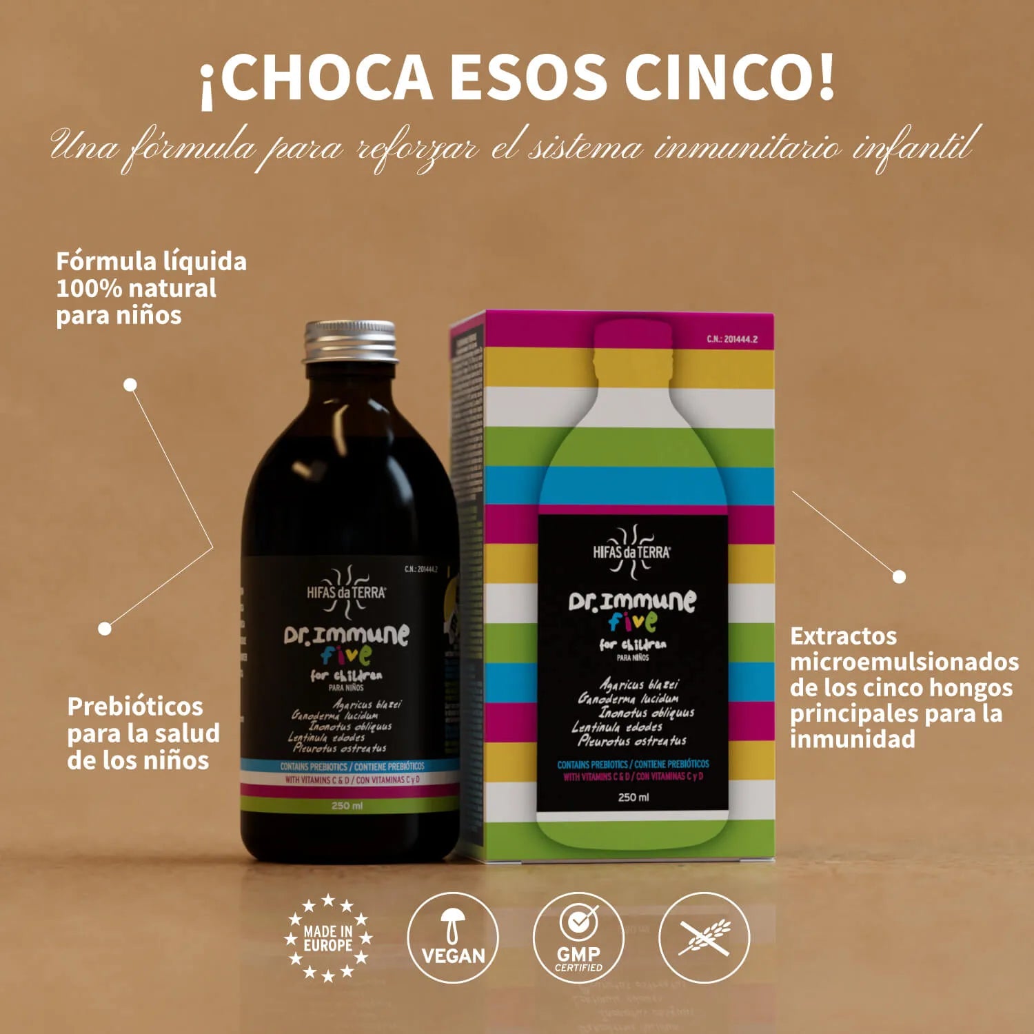 Dr. Immune Five 250 ml de Hifas da Terra