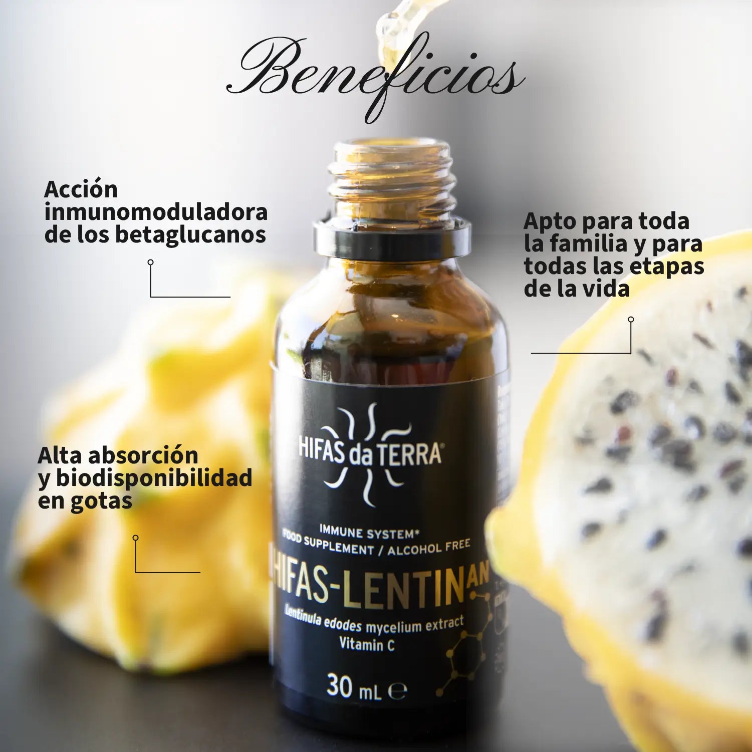 HIFAS-Lentinan (Extracto de Shiitake líquido) 30 ml de Hifas da Terra