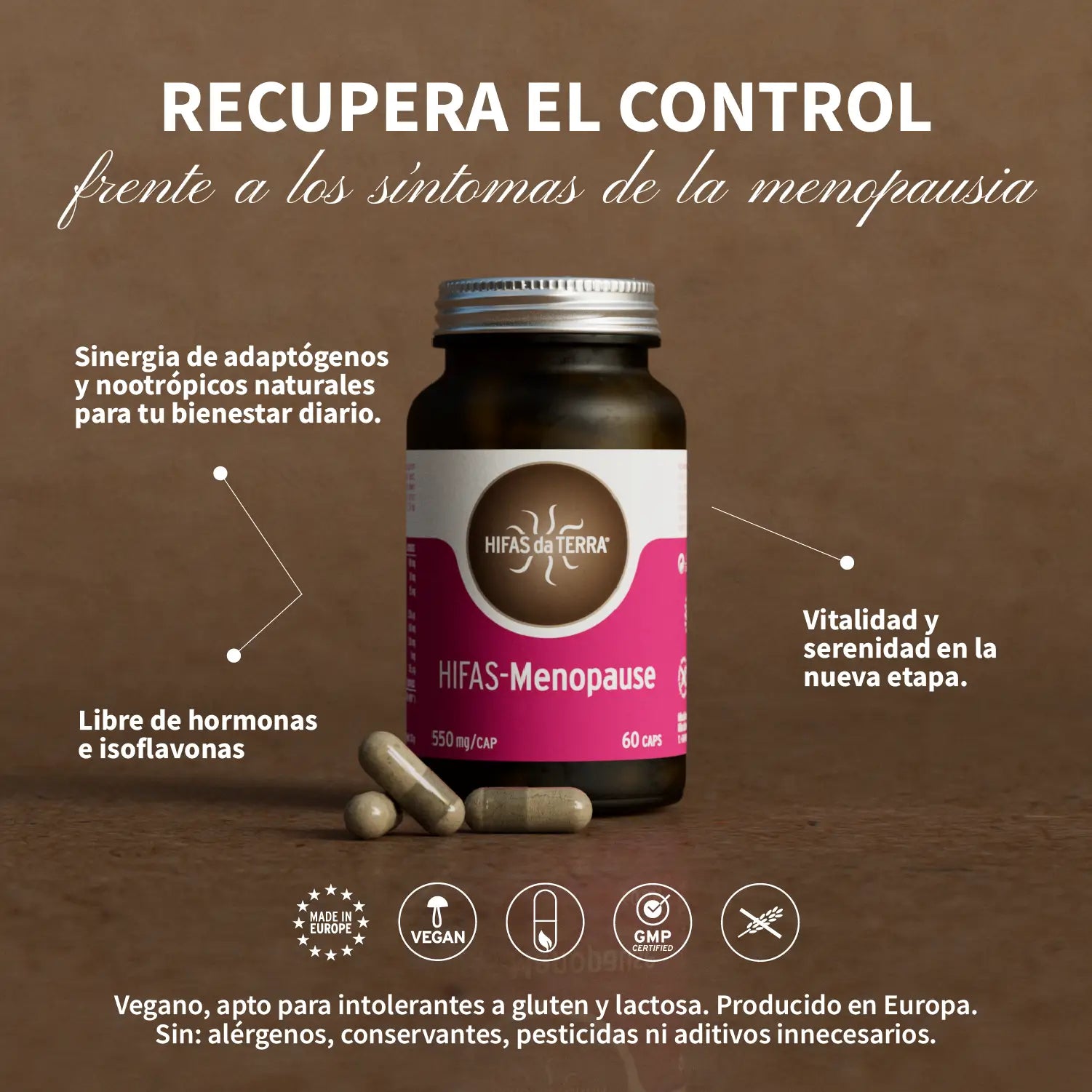 HIFAS-Menopause (Menopausia) 60 cápsulas de Hifas da Terra