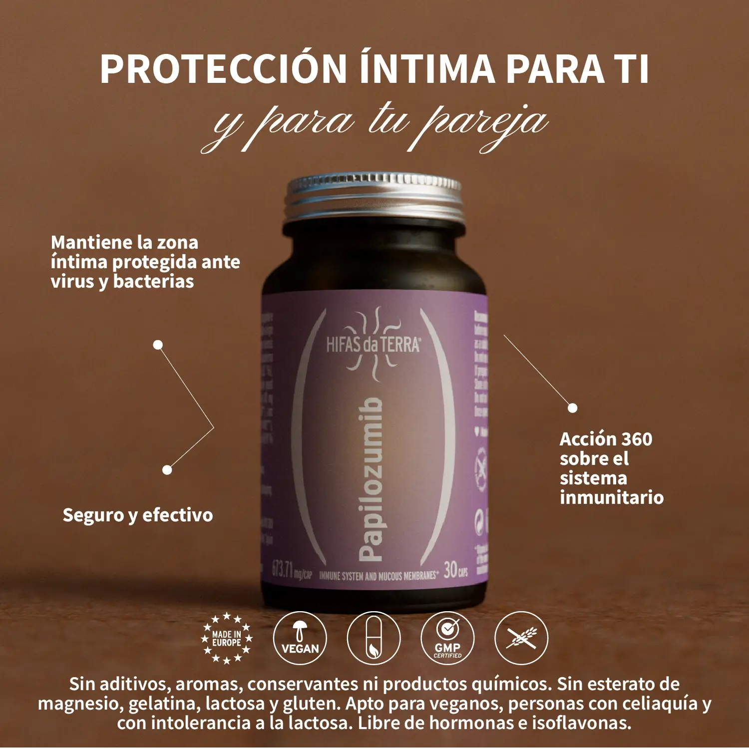 Papilozumib 30 cápsulas de Hifas da Terra