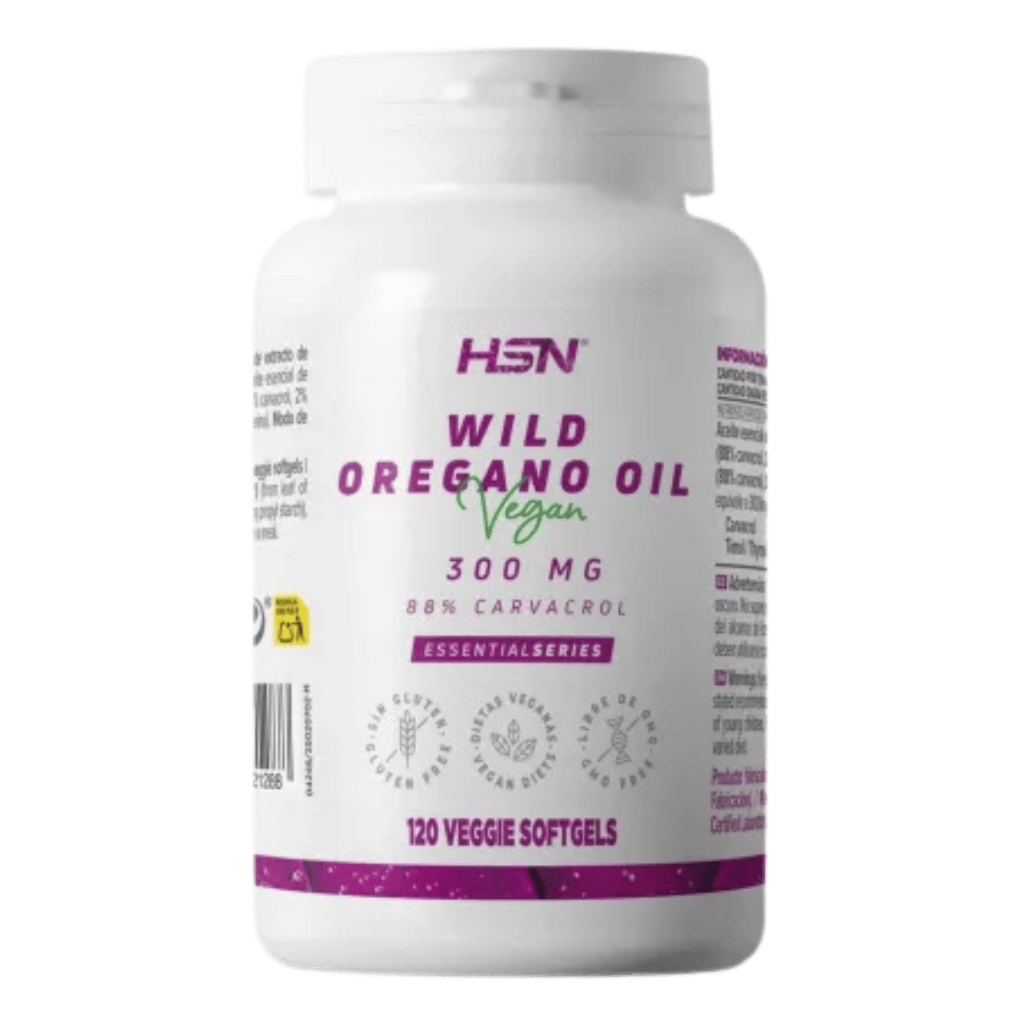 Aceite de Orégano Silvestre 300 mg 120 perlas de HSN
