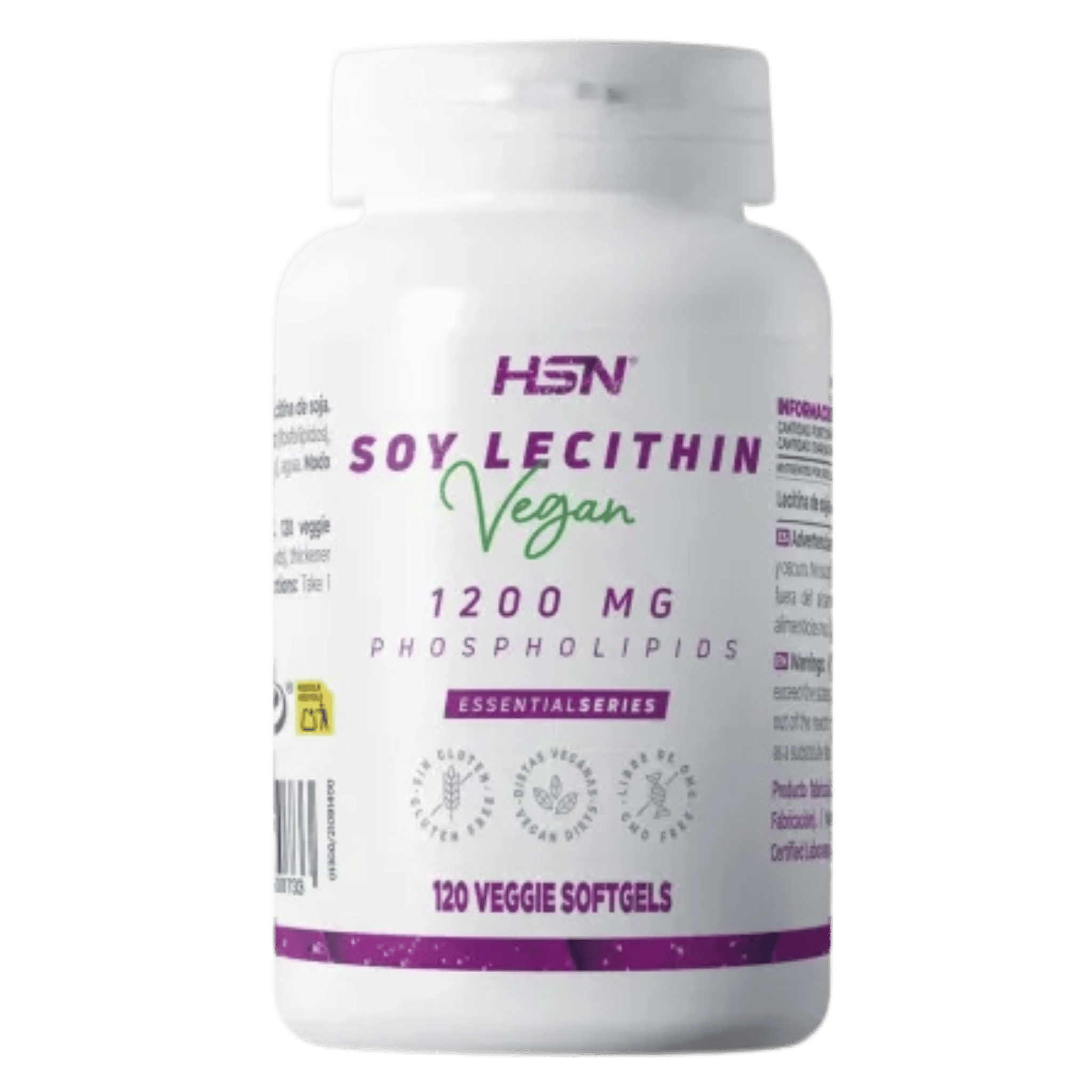 Lecitina de Soja 1200 mg 120 cápsulas de HSN