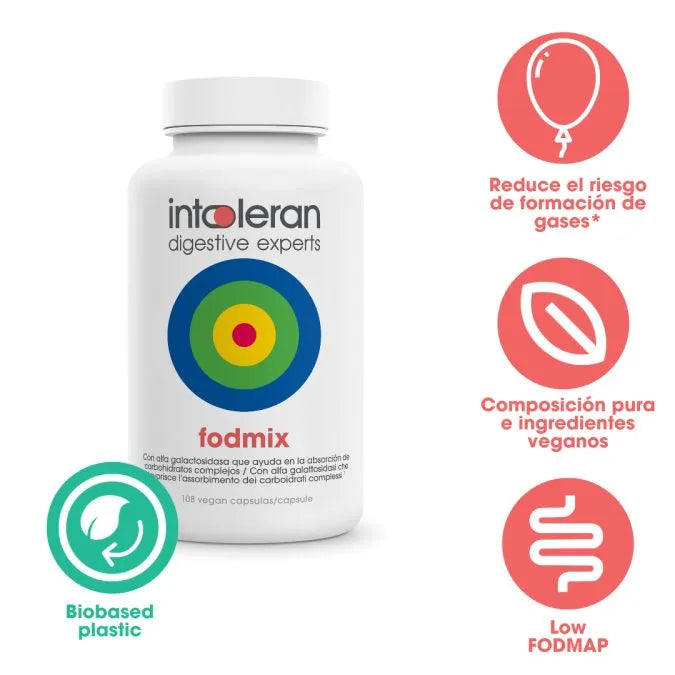 Fodmix (Quatrase 10.000) 108 cápsulas de Intoleran