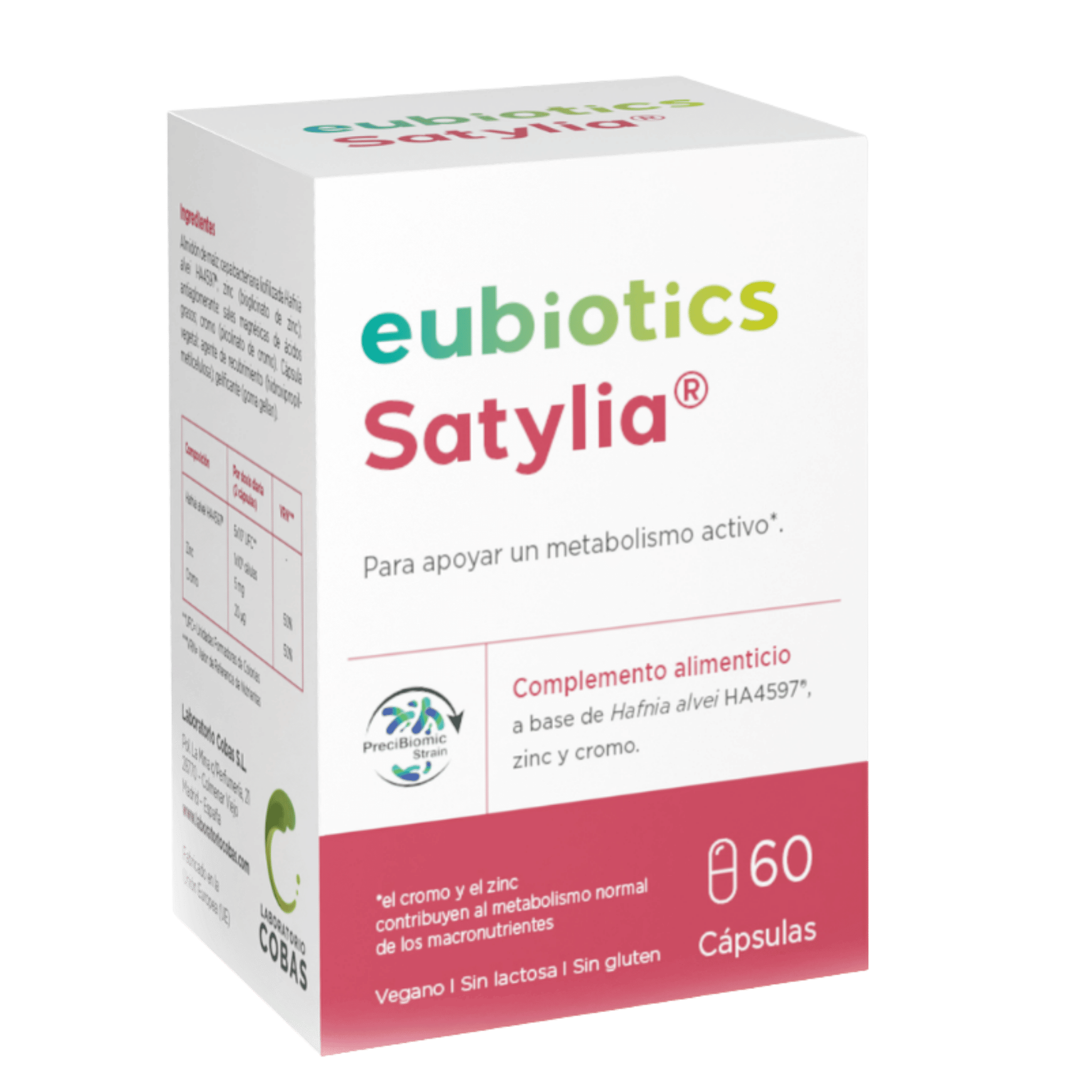 Eubiotics Satylia 60 cápsulas de Laboratorio Cobas