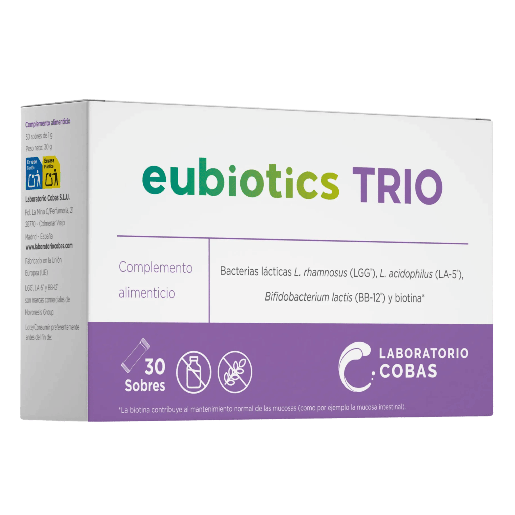 Eubiotics TRIO 30 sobres de Laboratorio Cobas