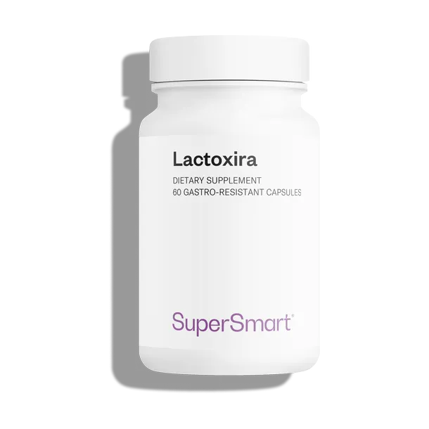 Envase de Supersmart LACTOXIRA 60 cápsulas, suplemento alimenticio