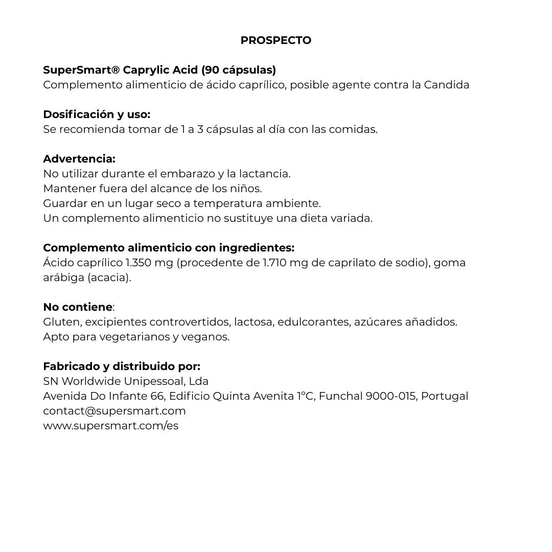 Ácido Caprílico 90 cápsulas de SuperSmart