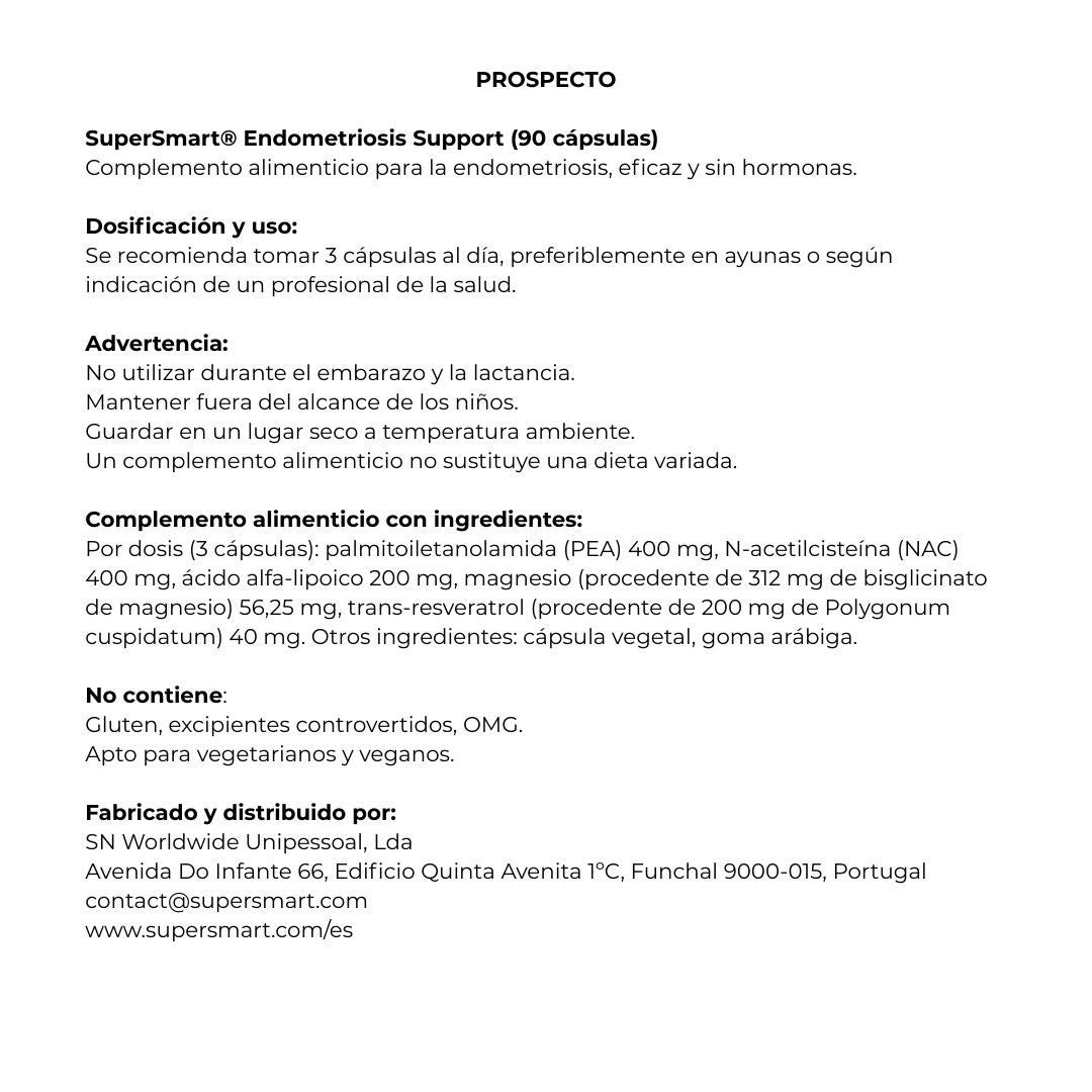 Endometriosis Support 90 cápsulas de SuperSmart