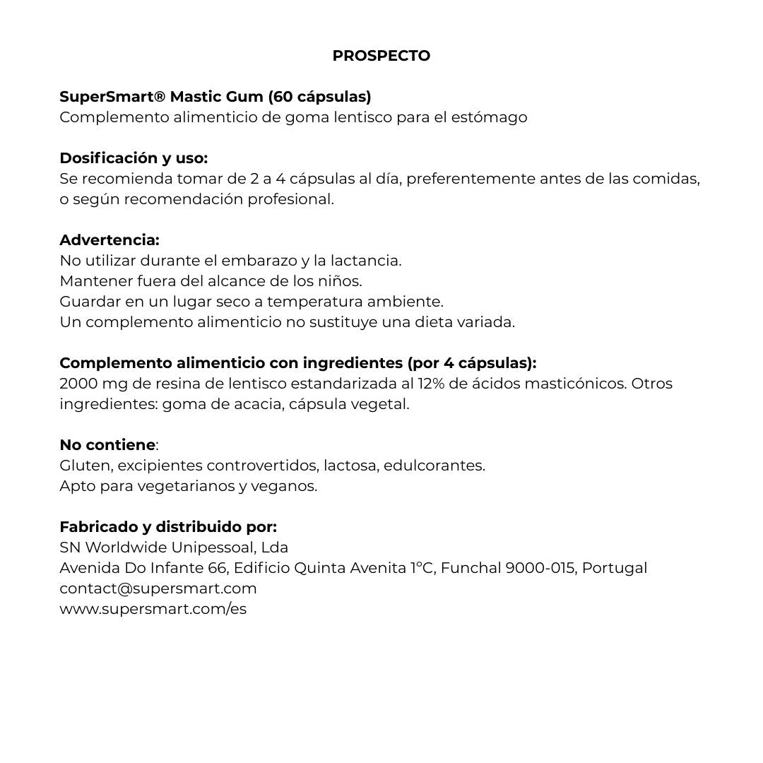 Mastic Gum (Lentisco) 60 cápsulas de SuperSmart