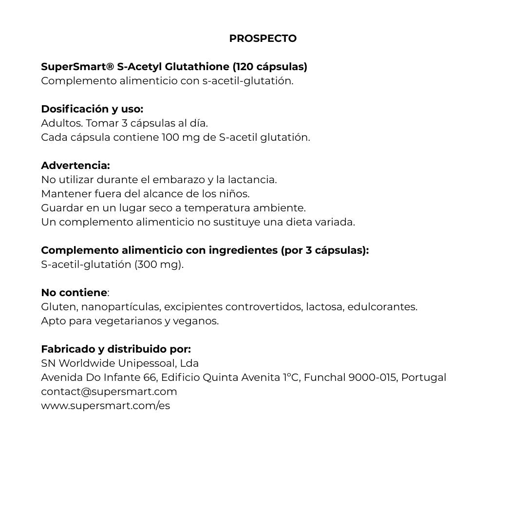 S-Acetil Glutation 90 cápsulas de SuperSmart