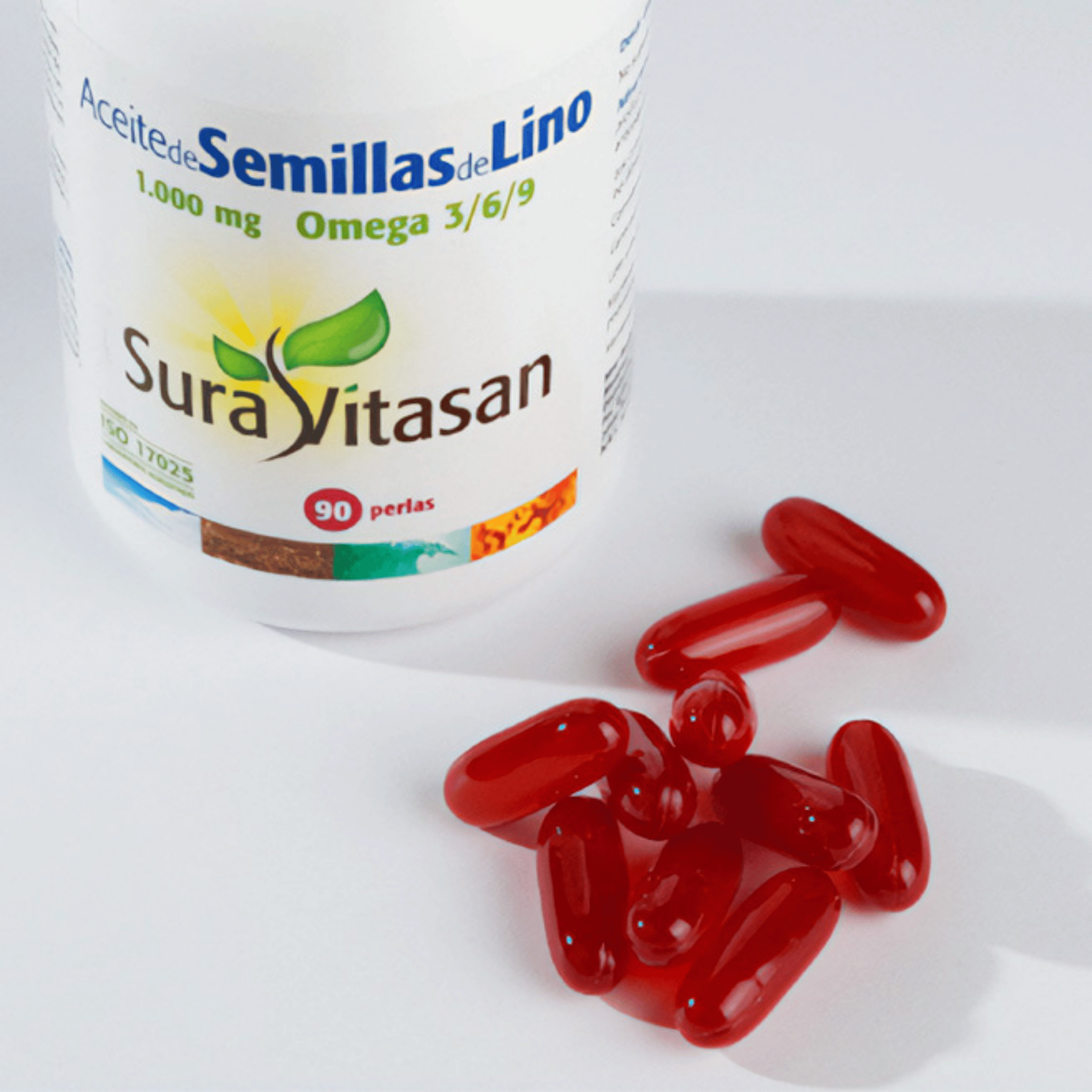 Aceite de Semillas de Lino 1000 mg 90 perlas de Sura Vitasan