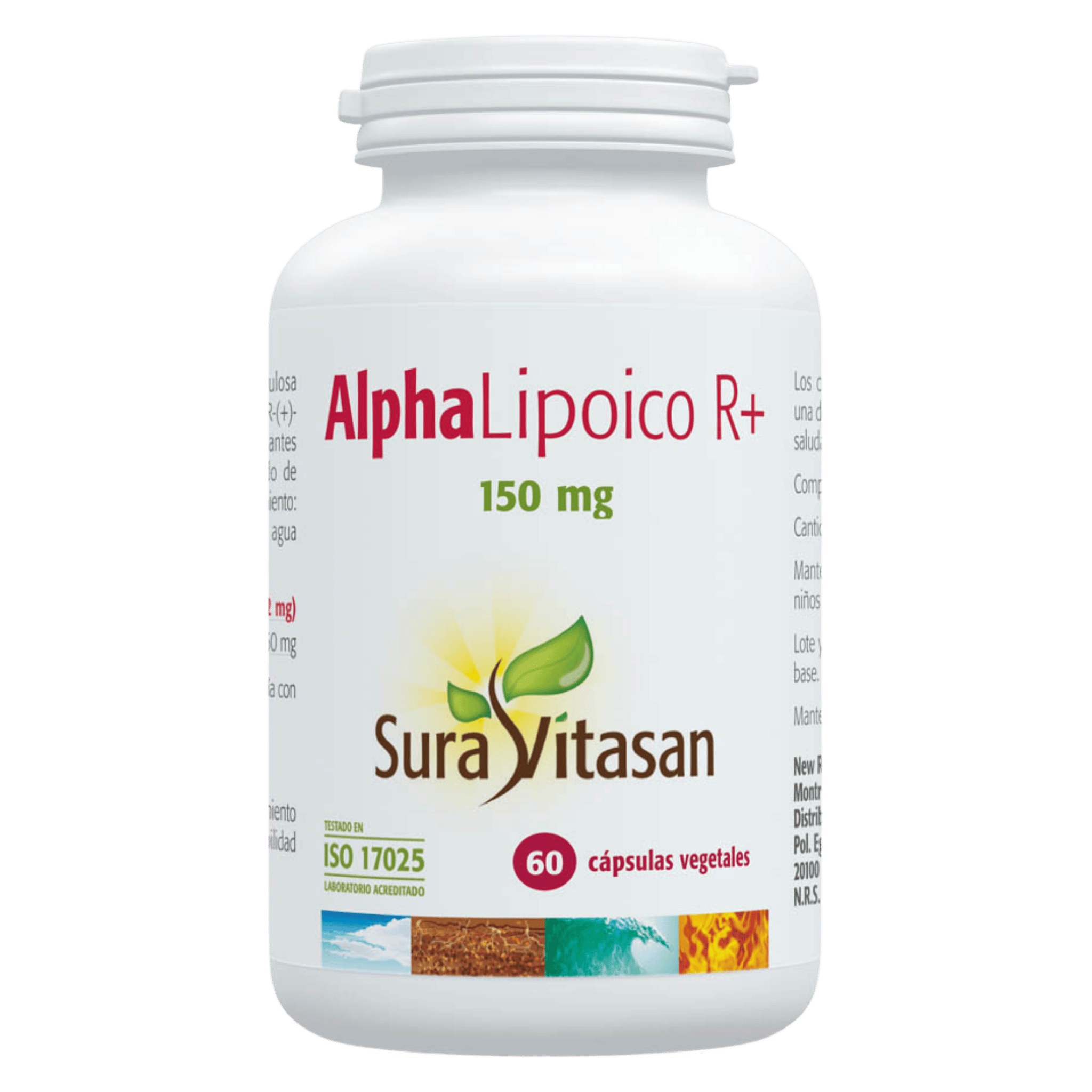 Ácido Alpha Lipoico R+ 150 mg 60 cápsulas de Sura Vitasan