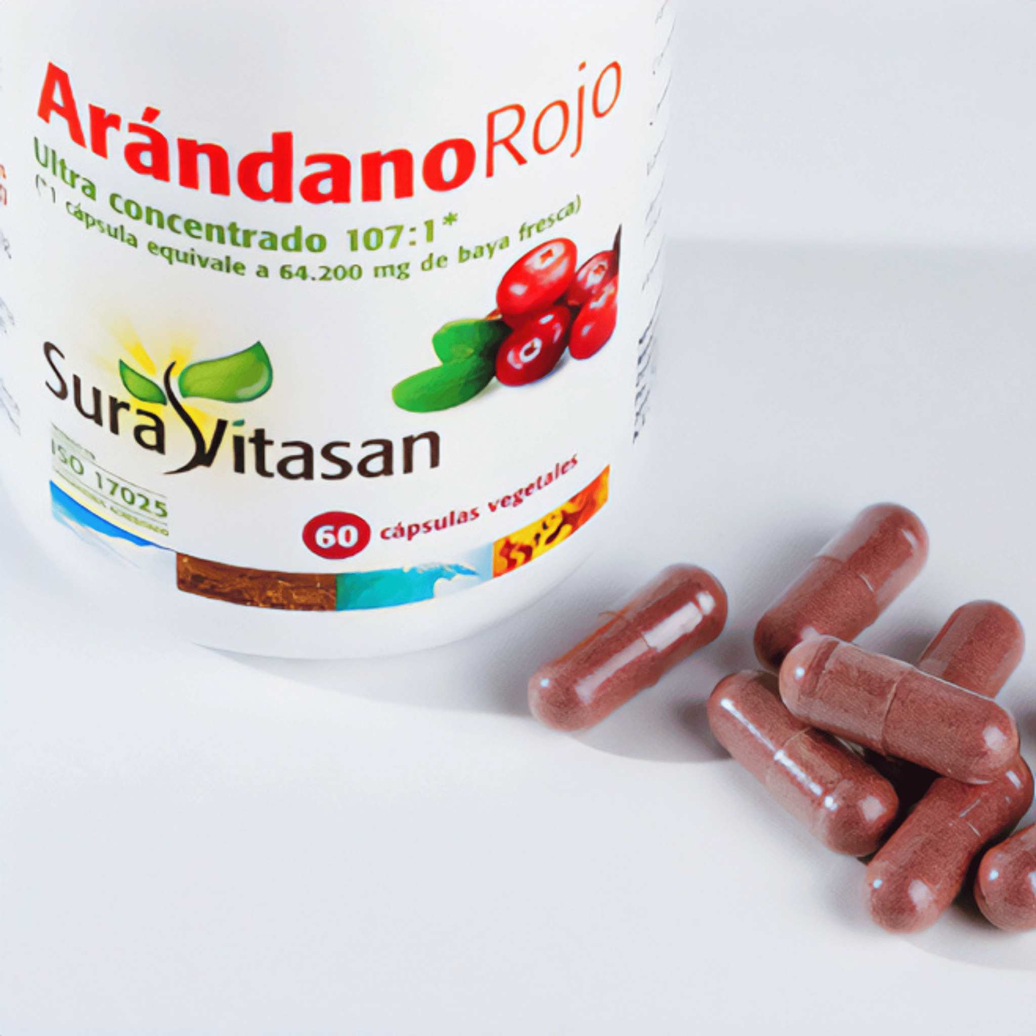 Arándano Rojo 600 mg 60 cápsulas de Sura Vitasan