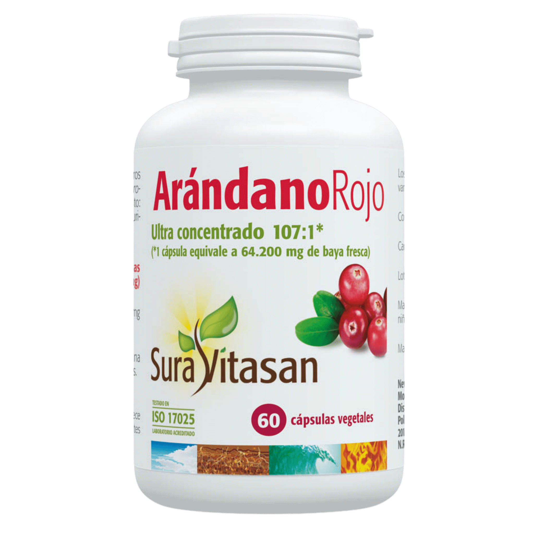Arándano Rojo 600 mg 60 cápsulas de Sura Vitasan