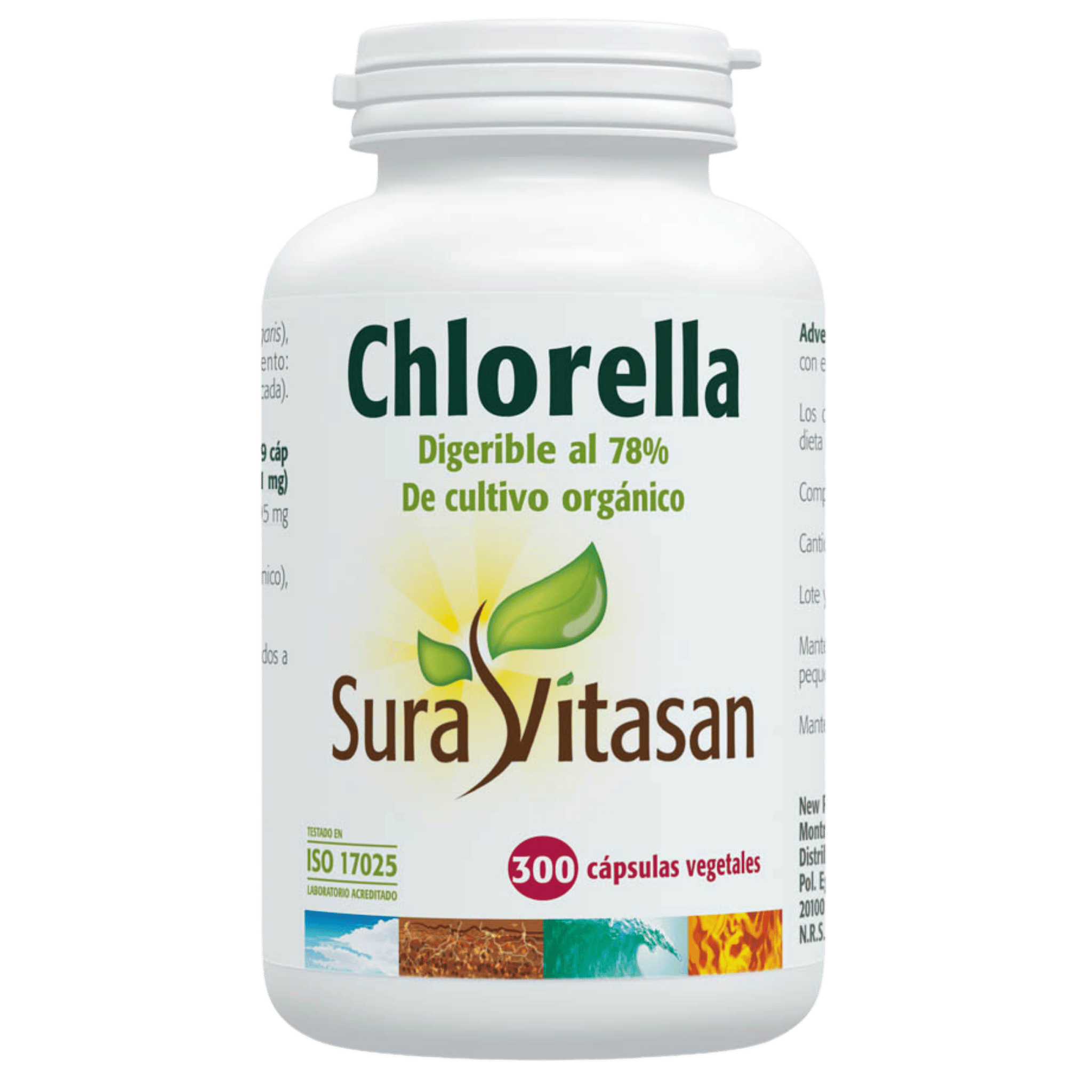 Chlorella 455 mg 300 cápsulas de Sura Vitasan
